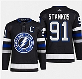 Men's Tampa Bay Lightning #91 Steven Stamkos Black 2024 Stadium Series Stitched Jersey Dzhi,baseball caps,new era cap wholesale,wholesale hats